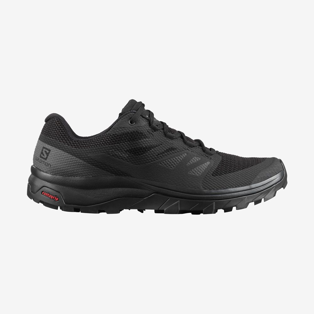 Chaussures De Randonnée Salomon Homme Noir - Salomon OUTLINE GORE-TEX - France (7503-LCRZT)